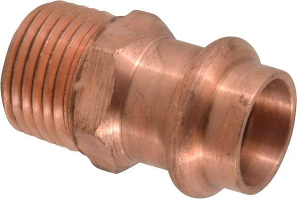 NIBCO - 1/2" Wrot Copper Pipe Adapter - P x M, Press Fitting - Benchmark Tooling