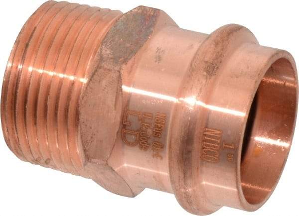 NIBCO - 1" Wrot Copper Pipe Adapter - P x M, Press Fitting - Benchmark Tooling