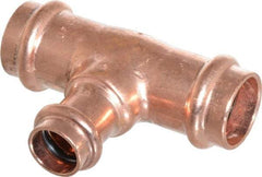 NIBCO - 3/4 x 3/4 x 1/2" Wrot Copper Pipe Tee - P, Press Fitting - Benchmark Tooling