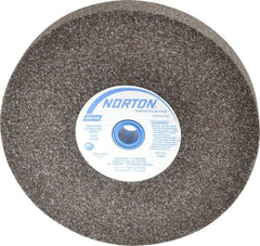 Norton - 36 Grit Aluminum Oxide Bench & Pedestal Grinding Wheel - 8" Diam x 1" Hole x 1" Thick, 3600 Max RPM, Very Coarse/Coarse Grade - Benchmark Tooling