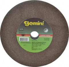 Norton - 60 Grit Aluminum Oxide Bench & Pedestal Grinding Wheel - 10" Diam x 1-1/4" Hole x 1-1/2" Thick, 2485 Max RPM, Medium Grade - Benchmark Tooling