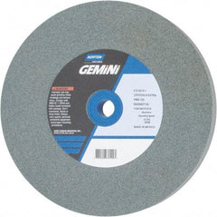 Norton - 120 Grit Silicon Carbide Bench & Pedestal Grinding Wheel - 6" Diam x 1" Hole x 3/4" Thick, 4140 Max RPM, Fine Grade - Benchmark Tooling