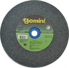 Norton - 60 Grit Silicon Carbide Bench & Pedestal Grinding Wheel - 6" Diam x 1" Hole x 1" Thick, 4140 Max RPM, Medium Grade - Benchmark Tooling
