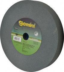 Norton - 80 Grit Silicon Carbide Bench & Pedestal Grinding Wheel - 12" Diam x 1-1/4" Hole x 2" Thick, 2070 Max RPM, Medium Grade - Benchmark Tooling