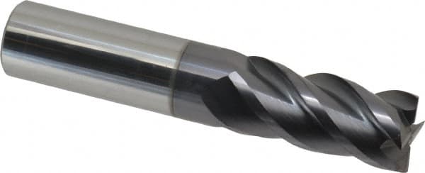 ProMax - 3/4", 1-5/8" LOC, 3/4" Shank Diam, 4" OAL, 4 Flute, Solid Carbide Square End Mill - Single End, AlTiN Finish, Spiral Flute, 40° Helix, Centercutting, Right Hand Cut, Right Hand Flute, Series 111 - Benchmark Tooling
