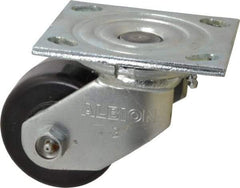 Albion - 3-1/4" Diam x 2" Wide x 4-1/4" OAH Top Plate Mount Swivel Caster - Phenolic, 700 Lb Capacity, Roller Bearing, 4 x 4-1/2" Plate - Benchmark Tooling