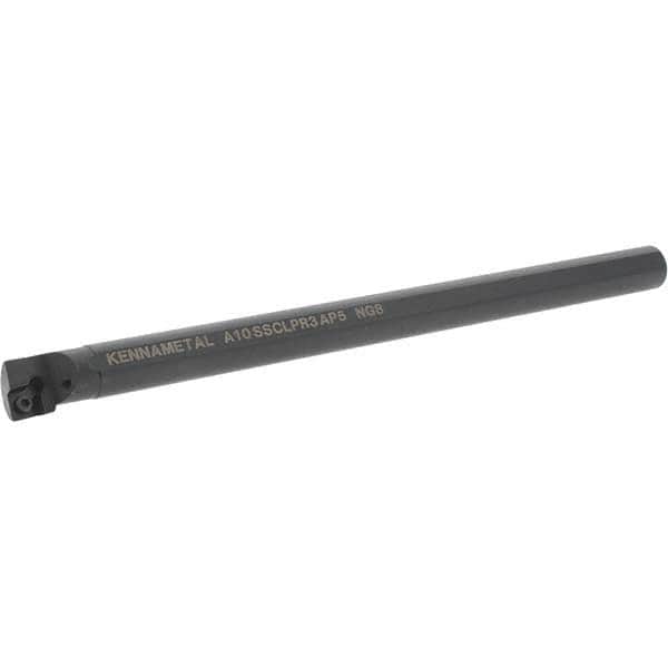 Kennametal - 19.56mm Min Bore Diam, 254mm OAL, 5/8" Shank Diam, A-SCLP-AP Indexable Boring Bar - CP.. Insert, Screw Holding Method - Benchmark Tooling