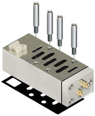Parker - ISO 1 Sandwich Flow Control Valve - ISO 5599-2 Plug-In, 0 to 145 PSI & Zinc Material - Benchmark Tooling