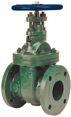 NIBCO - 3" Pipe, Class 150, Flanged-Raised Face Ductile Iron Solid Wedge Stem Gate Valve - 285 WOG, 150 WSP, Bolted Bonnet - Benchmark Tooling