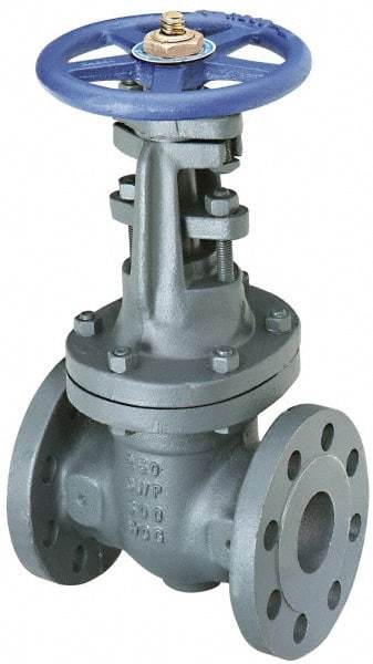 NIBCO - 2" Pipe, Class 250, Flanged Iron Solid Wedge OS & Y Gate Valve - 500 WOG, 250 WSP, Bolted Bonnet - Benchmark Tooling