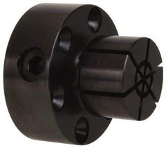 Mitee-Bite - 0.71 to 1.12" Expansion Diam, 4,000 Lb Holding Force, 8-32 Mounting Screw, Steel ID Expansion Clamps - 1.968" Flange Diam, 3/4" Flange Thickness, 1.55" Mount Hole Diam, 6 Mount Holes, 1.625" Overall Height, 49 Ft/Lb Torque - Benchmark Tooling