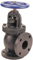 NIBCO - 3" Pipe, Flanged Ends, Iron Renewable Globe Valve - Bronze Disc, Bolted Bonnet, 200 psi WOG, 125 psi WSP, Class 125 - Benchmark Tooling