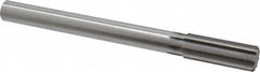 Made in USA - 1" High Speed Steel 8 Flute Chucking Reamer - Straight Flute, 7/8" Straight Shank, 2-3/4" Flute Length, 10-1/2" OAL - Benchmark Tooling