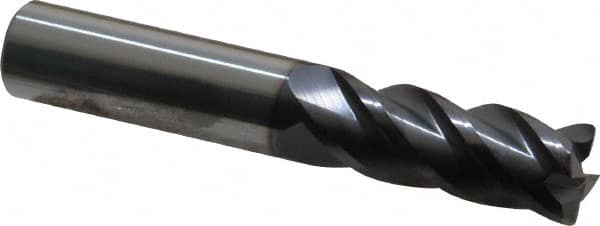 ProMax - 1/2", 4 Flute, Single End, Solid Carbide, 0.03" Corner Radius End Mill - 3" OAL, 40° Helix, Right Hand Flute, 1" LOC, Right Hand Cut - Benchmark Tooling