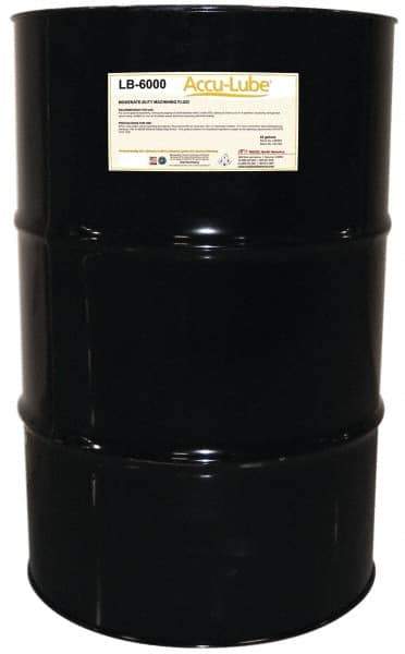 Accu-Lube - Accu-Lube LB-6000, 55 Gal Drum Cutting & Sawing Fluid - Natural Ingredients, For Aluminum Machining, Drilling, Light-Duty Milling, Punching, Tapping - Benchmark Tooling