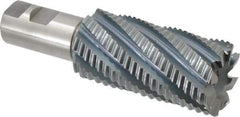 Hertel - 2" Diam, Coarse Pitch, 4" LOC, 8 Flute Cobalt Roughing Square End Mill - TiCN Finish, 6-1/2" OAL, 1-1/4" Shank Diam, Single End, 30° Helix - Benchmark Tooling