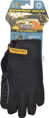 Youngstown - Size S (7) Synthetic Suede Cold Protection & Waterproof Work Gloves - For Mechanic's & Lifting, Uncoated, Hook & Loop Cuff, Full Fingered, Black, Paired - Benchmark Tooling