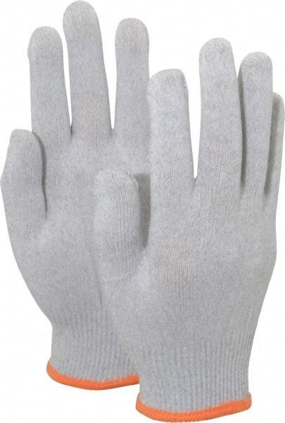 PRO-SAFE - Size M (8) Electrostatic Dissipative (ESD) Fiber Yarns General Protection Work Gloves - For Static Control, Uncoated, Knit Wrist Cuff, Full Fingered, Gray, Paired - Benchmark Tooling