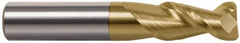 Accupro - 1/4" Diam 2 Flute Solid Carbide 0.015" Corner Radius End Mill - Benchmark Tooling
