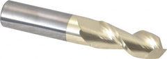 Accupro - 1/2", 2 Flute, Single End, Solid Carbide, 0.02" Corner Radius End Mill - 3" OAL, 45° Helix, Right Hand Flute, 1-1/4" LOC, Right Hand Cut - Benchmark Tooling