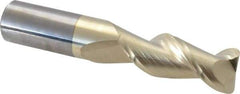 Accupro - 5/8", 2 Flute, Single End, Solid Carbide, 0.06" Corner Radius End Mill - 3-1/2" OAL, 45° Helix, Right Hand Flute, 1-5/8" LOC, Right Hand Cut - Benchmark Tooling