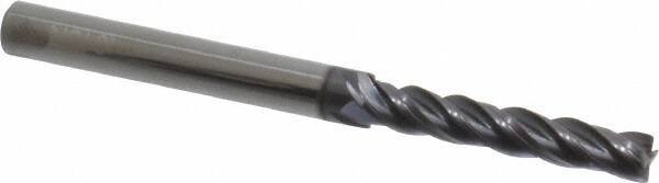 Accupro - 7/32", 4 Flute, Single End, Solid Carbide, 0.015" Corner Radius End Mill - 3" OAL, Right Hand Flute, 1-1/4" LOC, Right Hand Cut - Benchmark Tooling