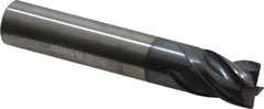 Accupro - 7/16", 4 Flute, Single End, Solid Carbide, 0.02" Corner Radius End Mill - 2-1/2" OAL, Right Hand Flute, 9/16" LOC, Right Hand Cut - Benchmark Tooling