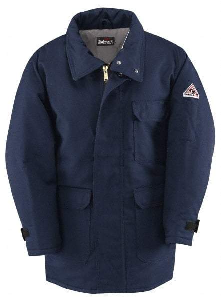 VF Imagewear - Size L Arc Flash & Flame Resistant/Retardant Jacket - Navy, Cotton & Nylon, Zipper Closure, 54" Chest - Benchmark Tooling