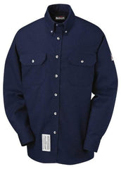 VF Imagewear - Size M, Navy Blue, Flame Resistant/Retardant, Long Sleeve Button Down Shirt - 51-3/8" Chest, 2 Pockets, Excel FR ComforTouch - Benchmark Tooling