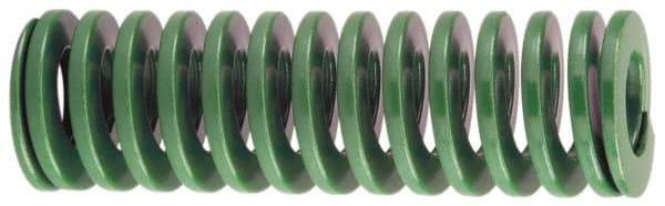 Dayton Lamina - 2" Hole Diam, 1" Rod Diam, 4-1/2" Free Length, Green Die Spring - 44.9 Lb Max Deflection, 1.8" Max Deflection, Light Duty, Chromium Vanadium Steel - Benchmark Tooling