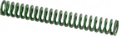 Dayton Lamina - 1/2" Hole Diam, 9/32" Rod Diam, 3-1/2" Free Length, Green Die Spring - 3.05 Lb Max Deflection, 1.4" Max Deflection, Light Duty, Chromium Vanadium Steel - Benchmark Tooling