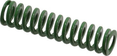 Dayton Lamina - 5/8" Hole Diam, 11/32" Rod Diam, 2-1/2" Free Length, Green Die Spring - 7.2 Lb Max Deflection, 1.01" Max Deflection, Light Duty, Chromium Vanadium Steel - Benchmark Tooling