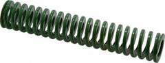 Dayton Lamina - 3/4" Hole Diam, 3/8" Rod Diam, 4" Free Length, Green Die Spring - 6.8 Lb Max Deflection, 1.61" Max Deflection, Light Duty, Chromium Vanadium Steel - Benchmark Tooling