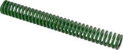 Dayton Lamina - 3/4" Hole Diam, 3/8" Rod Diam, 6" Free Length, Green Die Spring - 4.5 Lb Max Deflection, 2.39" Max Deflection, Light Duty, Chromium Vanadium Steel - Benchmark Tooling