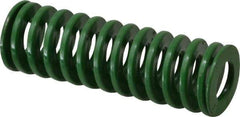 Dayton Lamina - 1" Hole Diam, 1/2" Rod Diam, 3" Free Length, Green Die Spring - 16.8 Lb Max Deflection, 1.2" Max Deflection, Light Duty, Chromium Vanadium Steel - Benchmark Tooling