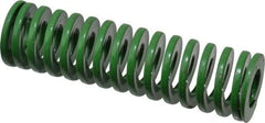 Dayton Lamina - 1" Hole Diam, 1/2" Rod Diam, 3-1/2" Free Length, Green Die Spring - 14.1 Lb Max Deflection, 1.4" Max Deflection, Light Duty, Chromium Vanadium Steel - Benchmark Tooling