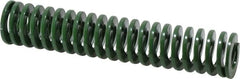 Dayton Lamina - 1" Hole Diam, 1/2" Rod Diam, 5" Free Length, Green Die Spring - 9.6 Lb Max Deflection, 2" Max Deflection, Light Duty, Chromium Vanadium Steel - Benchmark Tooling