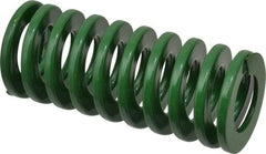 Dayton Lamina - 1-1/2" Hole Diam, 3/4" Rod Diam, 3-1/2" Free Length, Green Die Spring - 31.8 Lb Max Deflection, 1.4" Max Deflection, Light Duty, Chromium Vanadium Steel - Benchmark Tooling