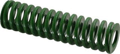 Dayton Lamina - 1-1/2" Hole Diam, 3/4" Rod Diam, 5-1/2" Free Length, Green Die Spring - 19.4 Lb Max Deflection, 2.2" Max Deflection, Light Duty, Chromium Vanadium Steel - Benchmark Tooling