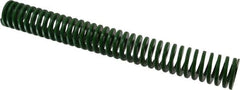 Dayton Lamina - 1-1/2" Hole Diam, 3/4" Rod Diam, 12" Free Length, Green Die Spring - 8.4 Lb Max Deflection, 4.8" Max Deflection, Light Duty, Chromium Vanadium Steel - Benchmark Tooling