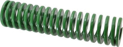 Dayton Lamina - 2" Hole Diam, 1" Rod Diam, 8" Free Length, Green Die Spring - 23.8 Lb Max Deflection, 3.2" Max Deflection, Light Duty, Chromium Vanadium Steel - Benchmark Tooling