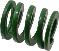 Dayton Lamina - 2-1/2" Hole Diam, 1-1/2" Rod Diam, 3" Free Length, Green Die Spring - 110 Lb Max Deflection, 1.2" Max Deflection, Light Duty, Chromium Vanadium Steel - Benchmark Tooling