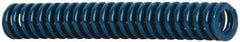 Dayton Lamina - 3/8" Hole Diam, 3/16" Rod Diam, 2-1/2" Free Length, Blue Die Spring - 3.87 Lb Max Deflection, 0.94" Max Deflection, Medium Duty, Chromium Vanadium Steel - Benchmark Tooling