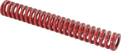 Dayton Lamina - 1/2" Hole Diam, 9/32" Rod Diam, 3-1/2" Free Length, Red Die Spring - 6.2 Lb Max Deflection, 1.05" Max Deflection, Heavy Duty, Chromium Vanadium Steel - Benchmark Tooling