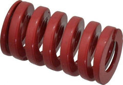 Dayton Lamina - 1" Hole Diam, 1/2" Rod Diam, 1-3/4" Free Length, Red Die Spring - 109 Lb Max Deflection, 0.52" Max Deflection, Heavy Duty, Chromium Vanadium Steel - Benchmark Tooling