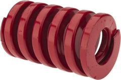 Dayton Lamina - 1-1/4" Hole Diam, 5/8" Rod Diam, 2" Free Length, Red Die Spring - 154 Lb Max Deflection, 0.6" Max Deflection, Heavy Duty, Chromium Vanadium Steel - Benchmark Tooling