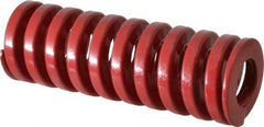 Dayton Lamina - 1-1/4" Hole Diam, 5/8" Rod Diam, 3-1/2" Free Length, Red Die Spring - 80.1 Lb Max Deflection, 1.05" Max Deflection, Heavy Duty, Chromium Vanadium Steel - Benchmark Tooling