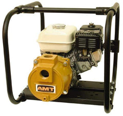 American Machine & Tool - 5.5 HP, 3,600 RPM, 1-1/2 Port Size, Honda, Self Priming Engine Pump - Cast Iron, 3 Quart Tank Size, Buna-N Shaft Seal, Stainless Steel Shaft Sleeve - Benchmark Tooling