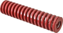 Dayton Lamina - 2" Hole Diam, 1" Rod Diam, 8" Free Length, Red Die Spring - 65.3 Lb Max Deflection, 2.4" Max Deflection, Heavy Duty, Chromium Vanadium Steel - Benchmark Tooling