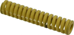 Dayton Lamina - 5/8" Hole Diam, 11/32" Rod Diam, 3" Free Length, Yellow Die Spring - 20.3 Lb Max Deflection, 0.75" Max Deflection, Extra Heavy Duty, Chromium Vanadium Steel - Benchmark Tooling